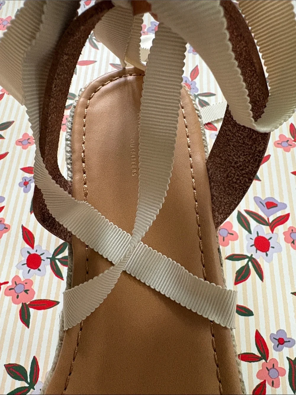 American Eagle Outfitters Espadrille Lace-Up Wedge Sandals - Size 8
